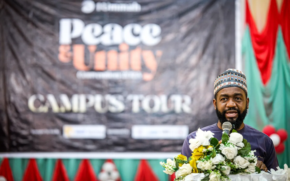 A talk on the campus tour