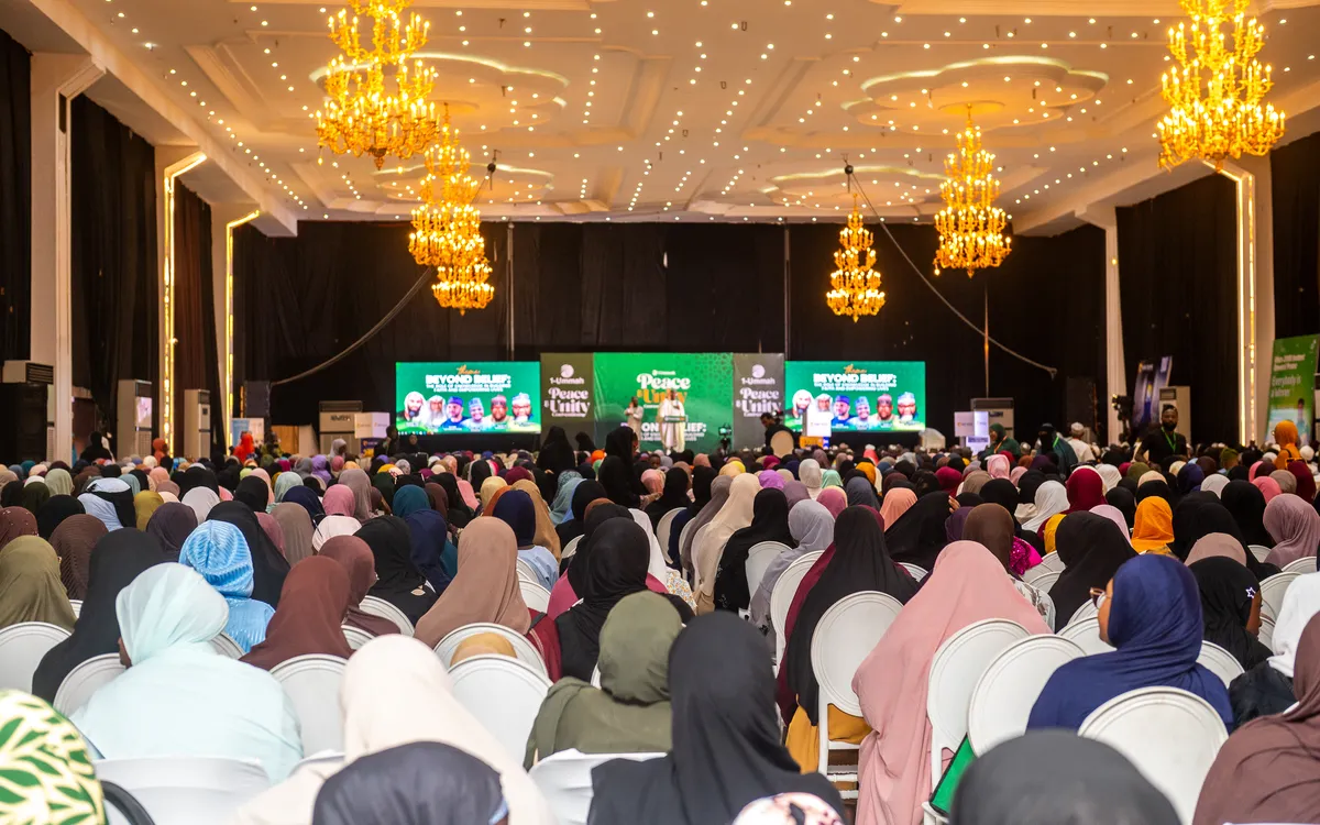 A full hall at the Peace & Unity Convention