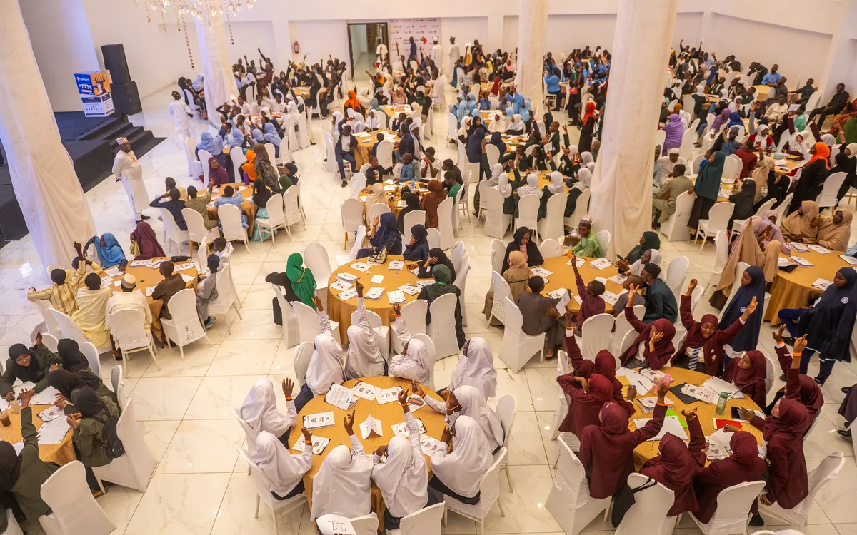 The Teen Session, delegates seated at round tables